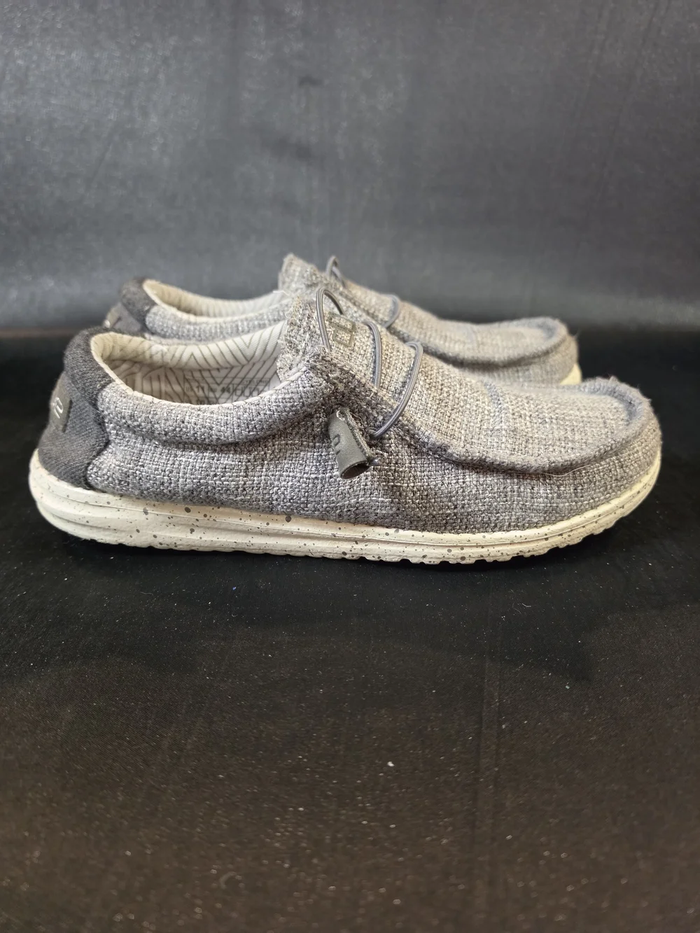 Hey Dude Wally Sox Grey Casual Loafers Men's Size 11 Slip On Comfort Shoes